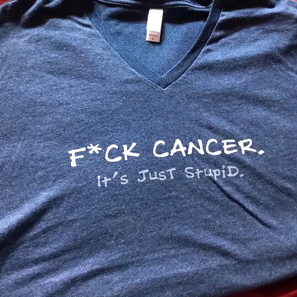 Cancer Awareness Fck Cancer V-neck Tshirt New